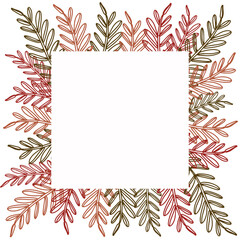 Fototapeta na wymiar A green leaf. Vector illustration highlighted on a white background. For nature, eco and design. Hand-drawn plants, a frame for a postcard.
