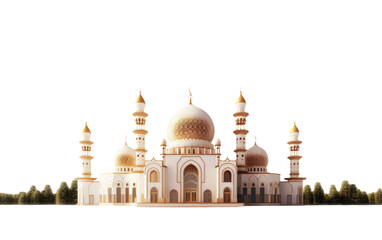 Sacred Mosque isolated on transparent Background