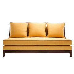 armrests and legs of the sofa are made of carved wood showcasing detailed craftsmanship