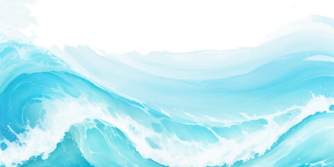 Fototapeta premium Seamless wave water ocean soft blue curve line background. Vector sea, wave, water background.