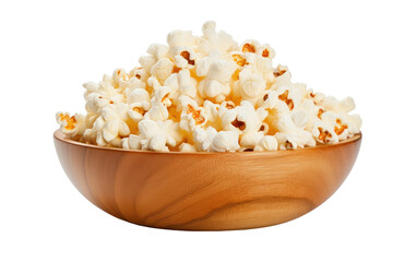 Plate of Popped Corn isolated on transparent Background