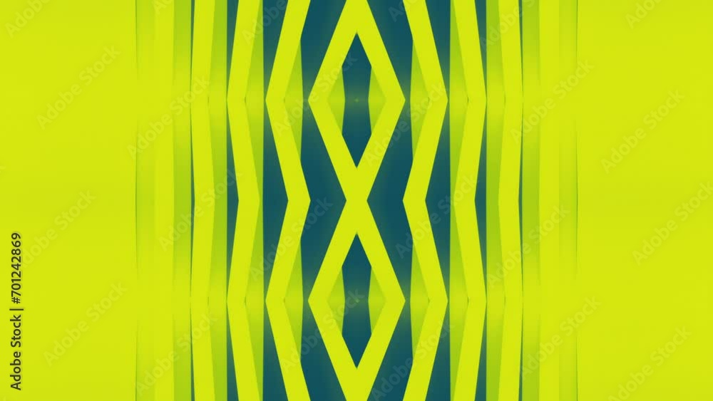Fototapete Pattern of a series of interlocking diamonds. 3d rendering loop animation