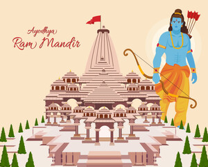 Shri ram janambhoomi ram mandir temple in ayodhya birthplace lord rama