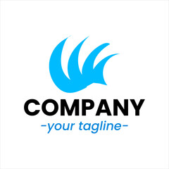 Sea waves logo set tidal waves ocean storm wavy river vector image company logo symbolizing water waves