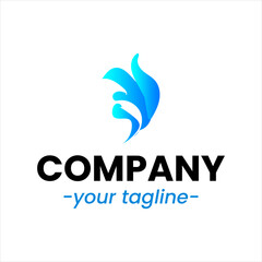 Sea waves logo set tidal waves ocean storm wavy river vector image company logo symbolizing water waves