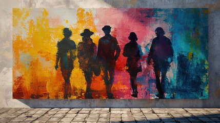 Wall Art of People in Pop-Art Style