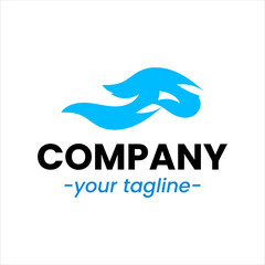 Sea waves logo set tidal waves ocean storm wavy river vector image company logo symbolizing water waves