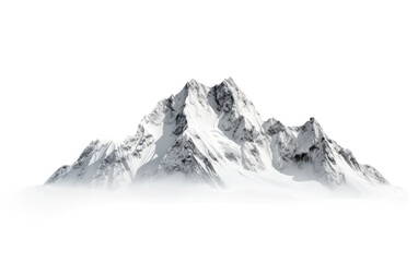 Fototapeta na wymiar Mountain Snowscape isolated on transparent Background