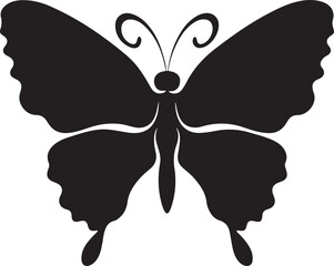 Butterfly silhouette illustration vector design