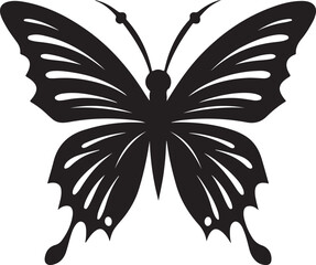 Butterfly silhouette illustration vector design
