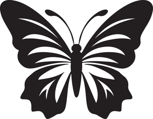 Butterfly silhouette illustration vector design