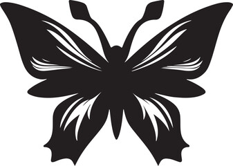 Butterfly silhouette illustration vector design