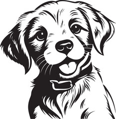 Dog silhouette illustration vector design