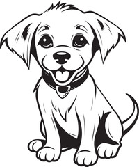 Dog silhouette illustration vector design
