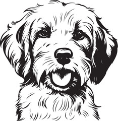 Dog silhouette illustration vector design