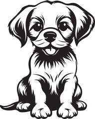 Dog silhouette illustration vector design