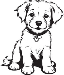 Dog silhouette illustration vector design