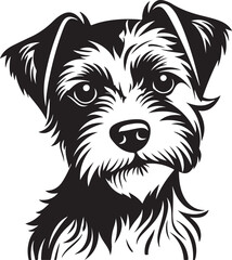 Dog silhouette illustration vector design