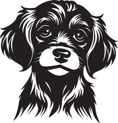 Dog silhouette illustration vector design