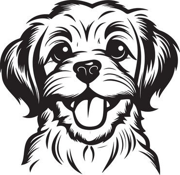Dog silhouette illustration vector design
