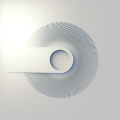 Abstract geometric 3d rendering digital illustration in white color