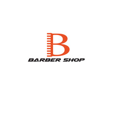 barbershop inspiration illustration logo design with letter B
