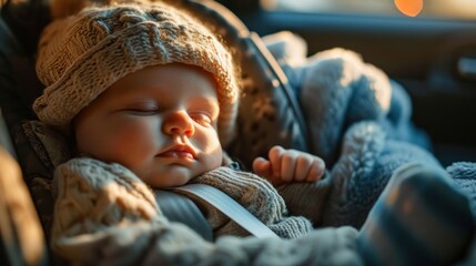 Baby Sleeping in Car Seat