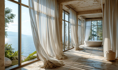 Beach House Room with Sea Panorama