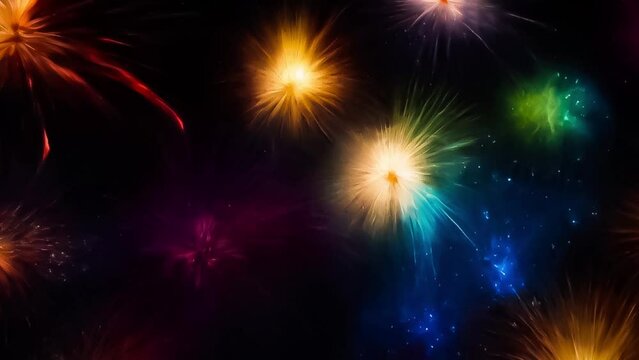 Abstract rainbow background creativity firework exploding 