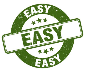easy stamp. easy label. round grunge sign