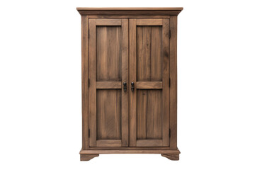 Rustic Timber Cupboard Isolated On Transparent Background