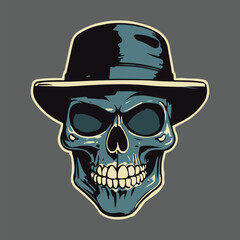 Skull t-shirt design, vintage, retro style, symbol, ready to print. vector illustration