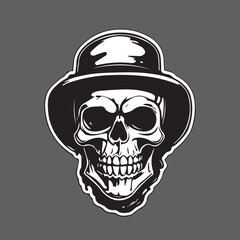 Skull t-shirt design, vintage, retro style, symbol, ready to print. vector illustration