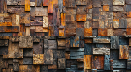 Rustic Wooden Panel Texture Background with Diverse Patterns and Colors