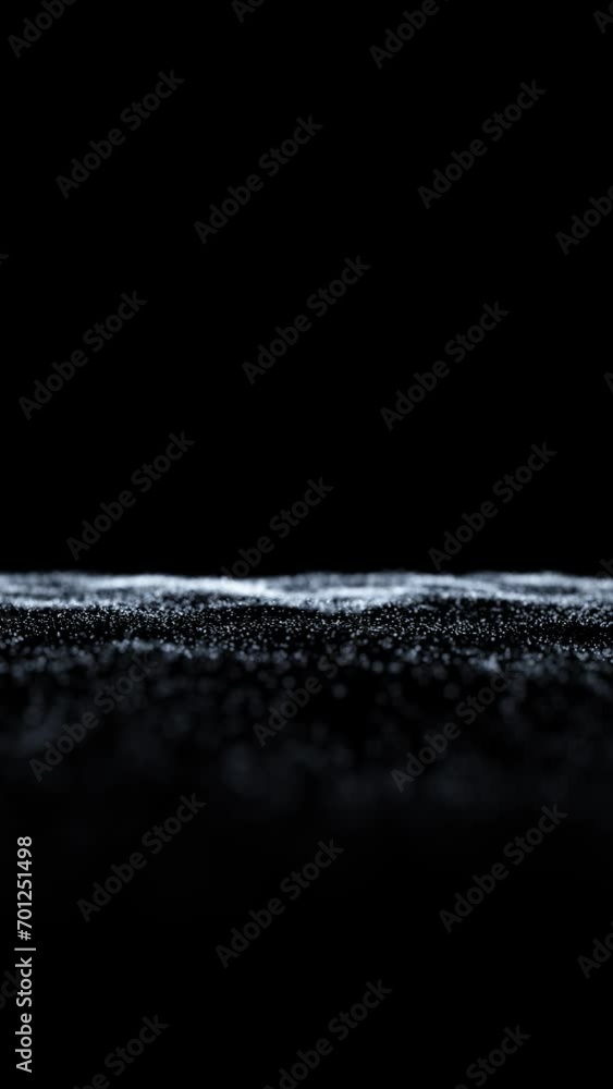 Poster artistic blurred dotted waves loop slow motion vertical background.
