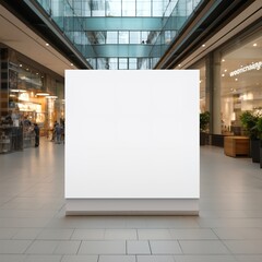 Blank Advertisement Poster, Empty, Board, Billboard, Signs, City, Template, White, Frame, Space, Generative Ai