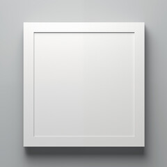 Fototapeta premium Mockup frame on white concrete wall, cracked wall with copy space for text or picture. AI Generated.
