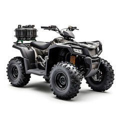 Shadow Adventure: Compact Electric Quad in Sleek Black