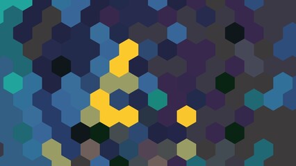 Abstract background using hexagons with aesthetic geometric shapes
