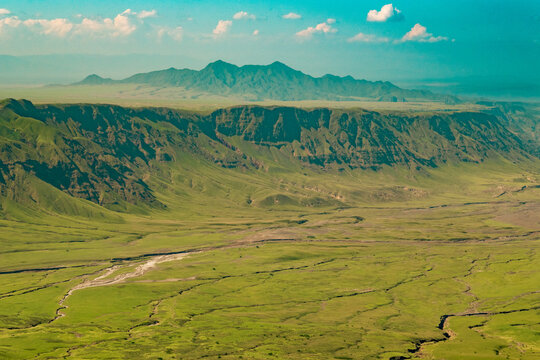 Volcanic rock formations at Mount Ol Doinyo Lengai in Tanzania