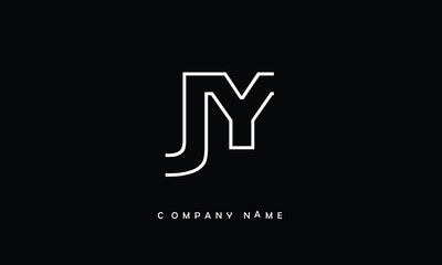 YJ, JY, Y, J Abstract Letters Logo Monogram