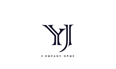 YJ, JY, Y, J Abstract Letters Logo Monogram