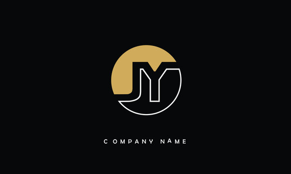YJ, JY, Y, J Abstract Letters Logo Monogram