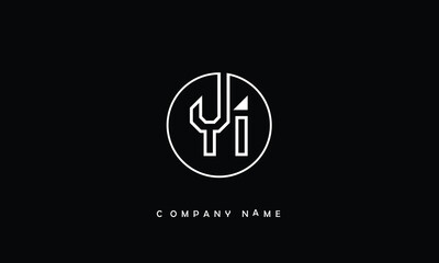 YI, IY, Y, I Abstract Letters Logo Monogram