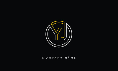 YJ, JY, Y, J Abstract Letters Logo Monogram