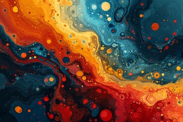 Colorful modern art abstract painting.