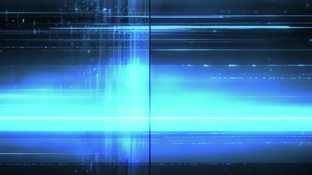 Flashing Holomatrix with a blue futuristic touch. Abstract digital animation featuring the Holomatrix and glitch effects, accompanied by flickering noise. Ideal overlay for creative applications.