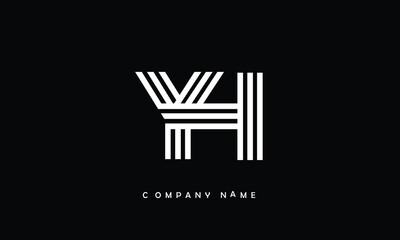 YH, HY, Y, H Abstract Letters Logo Monogram