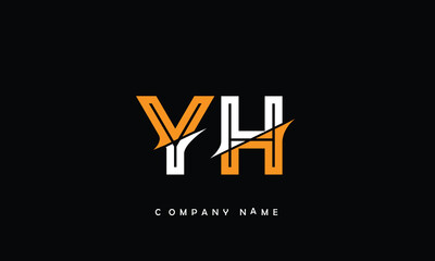 YH, HY, Y, H Abstract Letters Logo Monogram