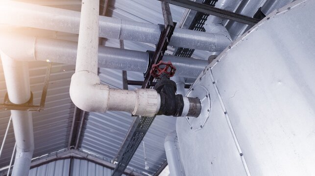Installation of Gate valve from the water tank  on the water boiler pipe line in industrial chiller.